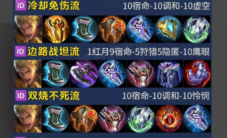 王者荣耀边路满冷却出什么装