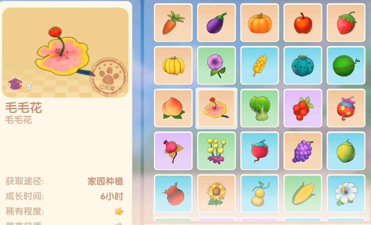 摩尔庄园怎么获取毛毛花