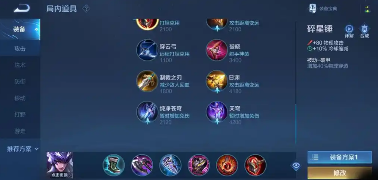 王者荣耀马超出装有什么