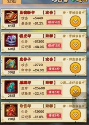 少年三国志哪些装备好