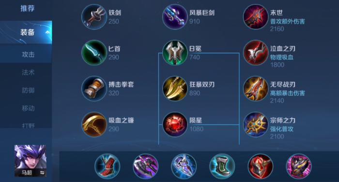 王者荣耀克马超的出装怎么出