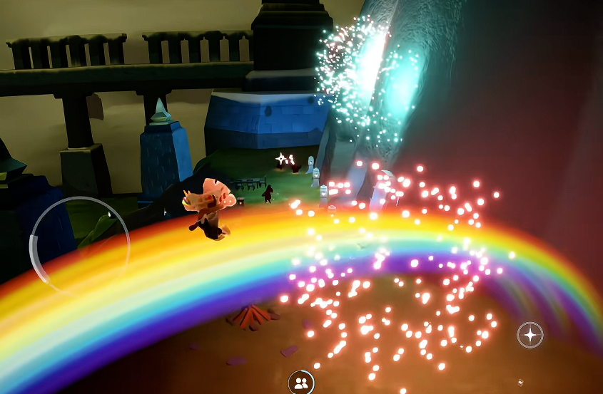 光遇怎么站在遇境的彩虹上