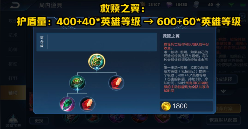 王者荣耀辅助出装最肉的装备是什么