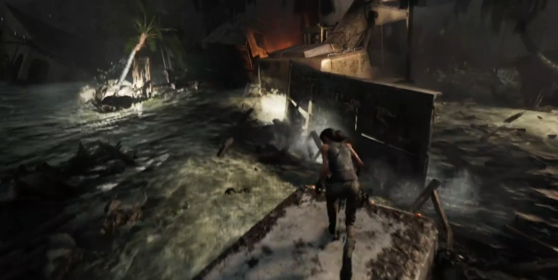 古墓丽影11洪水爬墙怎么过