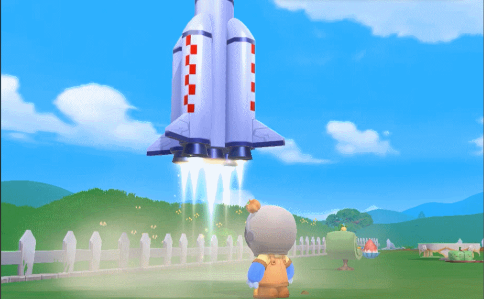 摩尔庄园火箭怎么放上去