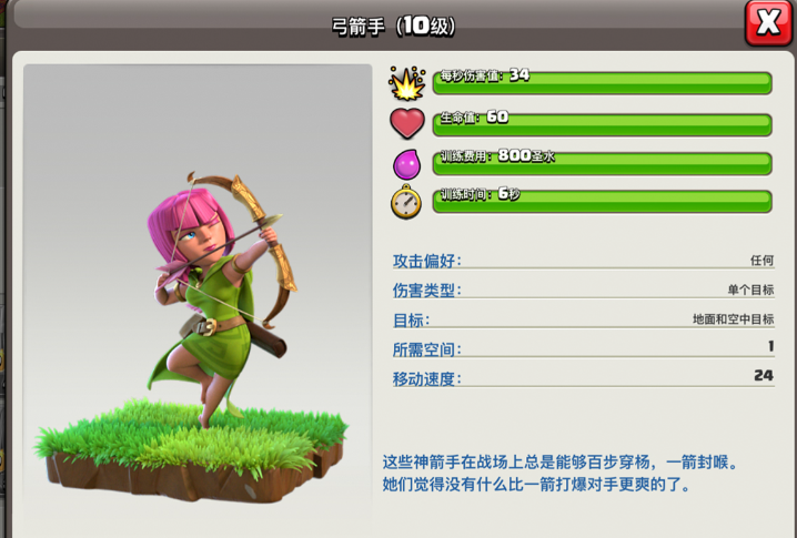 部落冲突弓箭手厉害吗